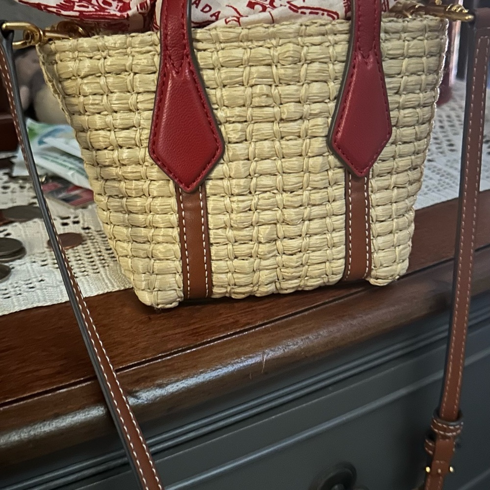 Tory Burch Crossbody Straw Purse